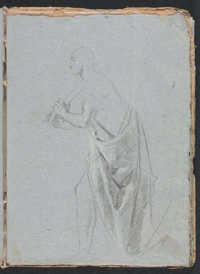 Verona Sketchbook: Stojící muž se závěsy (strana 19) od Francesco Lorenzi