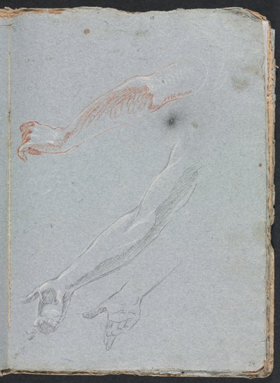 Verona Sketchbook: Study of hands and arms page 29, 1760. od Francesco Lorenzi