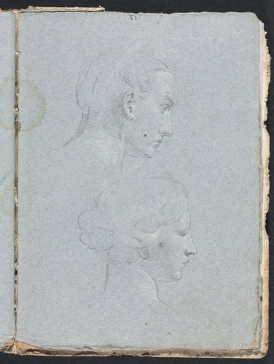 Verona Sketchbook: Dvě hlavy (strana 85) od Francesco Lorenzi