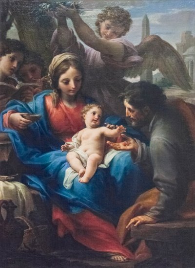 Zbytek na letu do Egypta (olej na plátně) od Francesco Mancini