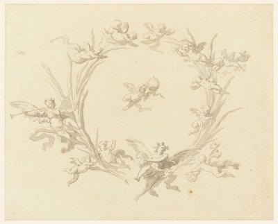 Kresba, Studie pro freskovou výzdobu, Quirinalský palác, Řím, 1815-16 od Francesco Manno