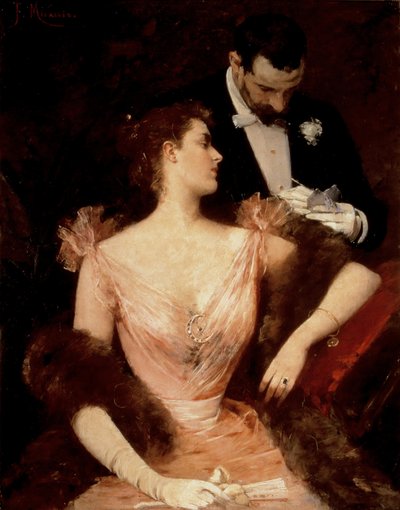 Pozvání na valčík, kolem roku 1894 (olej) od Francesco Miralles Galaup