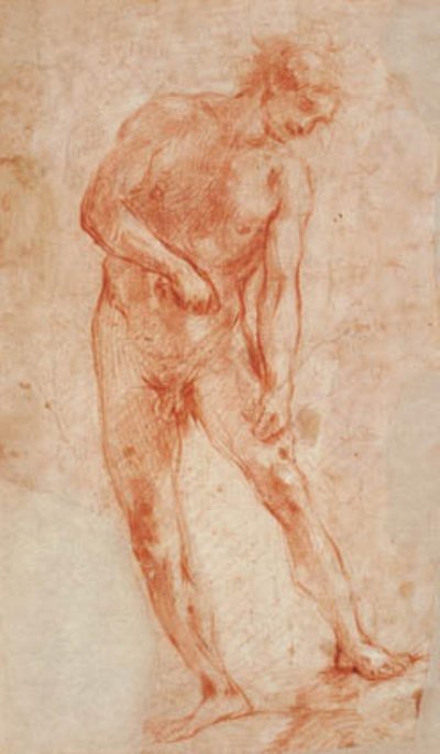 Studie na mužský akt, ohýbání doprava od Francesco Montelatici