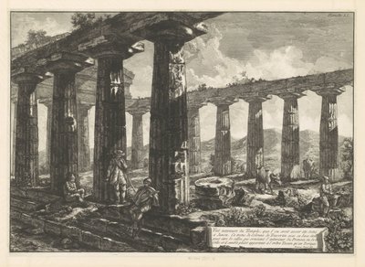 Chrám Juno v Paestum Vue intérieure du Temple, que l