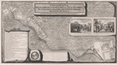 Topografie továren objevených ve městě? z Pompejí od Francesco Piranesi