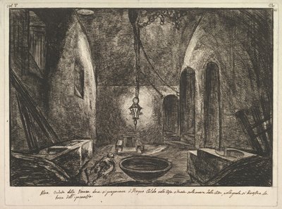 Pohled na Pompeje Další pohled na místnost, kde byl připraven Bogno Caldo. . . .n.d. od Francesco Piranesi