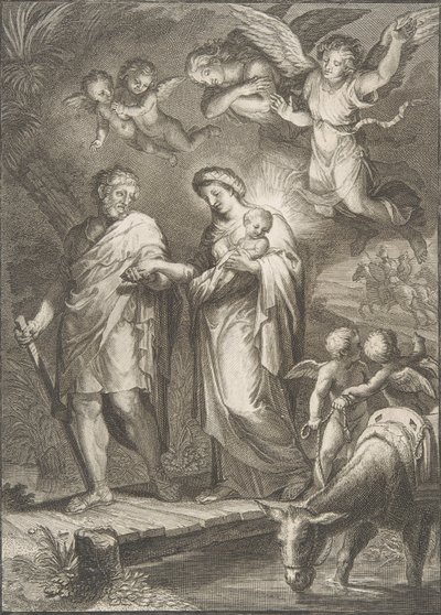 Útěk do Egypta, 1700-. od Francesco Polanzani