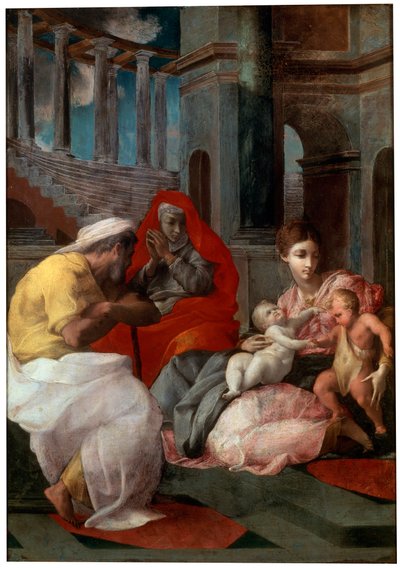 Svatá rodina s Janem Křtitelem a svatou Alžbětou, 1541 od Francesco Primaticcio