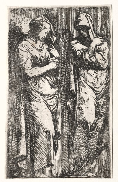 Dvě římské ženy. od Francesco Primaticcio