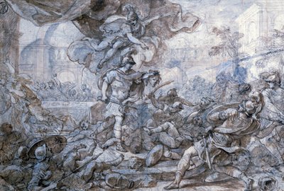 Perseus zvedající hlavu Medúzy, 18. století od Francesco Solimena