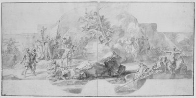 Přistání Kolumba v Americe, 1715-1716 od Francesco Solimena
