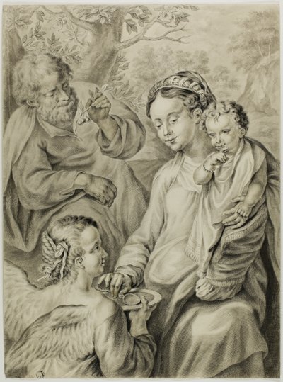 Zbytek na útěku do Egypta, známý jako Madonna della Pappa od Francesco Vanni