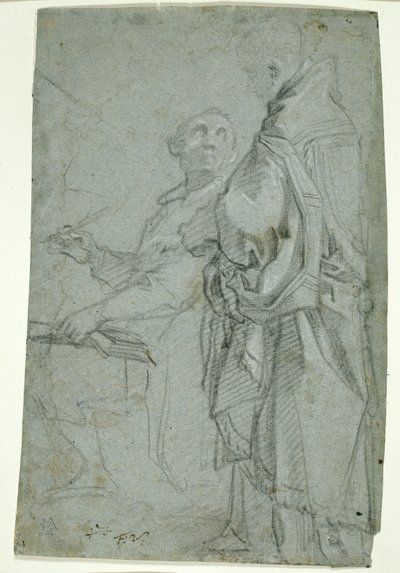 Dva duchovní: Studie pro disputaci o svaté svátosti, 1606-10 od Francesco Vanni