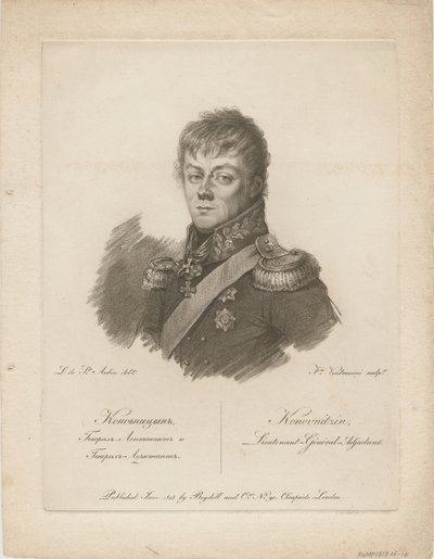 Portrét hraběte Petra Petroviče Konovnitsyna 1764-1822, 1813 od Francesco Vendramini