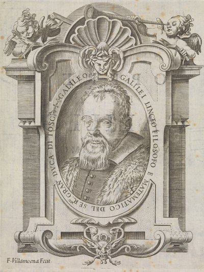 Galileo Galilei (1564-1642), asi 1656 (rytina) od Francesco Villamena