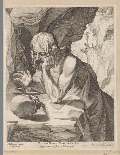 Svatý Hilarion od Francesco Villamena