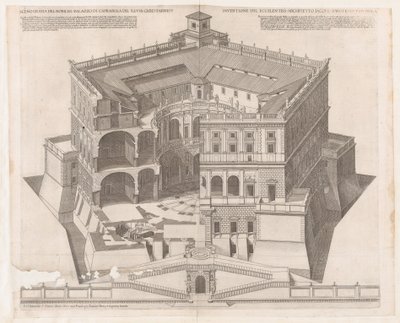 Zrcadlo římské velkoleposti: Palác Farnese, 16. stol., 16. stol. od Francesco Villamena