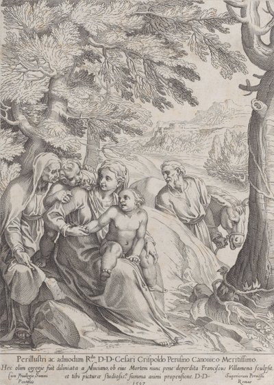 Zbytek na útěku do Egypta, 1597. od Francesco Villamena
