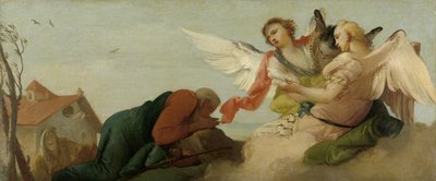 Abraham se třemi anděly od Francesco Zugno
