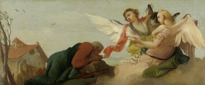 Abraham se třemi anděly od Francesco Zugno
