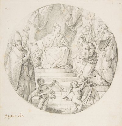 Šlechta představuje nemluvně do Benátek, 1709-87. od Francesco Zugno