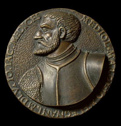 Busta Giana Giacoma de Medici dit il Medeghino (1497-1556), italská medaile Condottiero od Francesca da Sangallo dit il Margotta (1494-1576) Florencie, Národní muzeum Bargello od Francesco da Sangallo