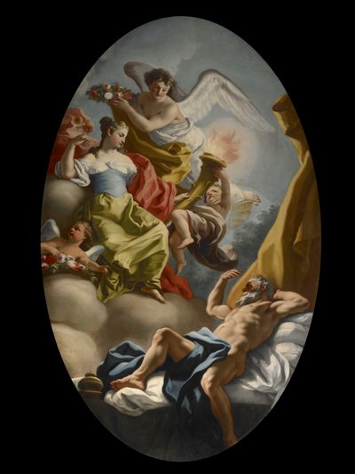 Alegorie moudrosti a pravdy, kolem roku 1750 od Francesco de Mura