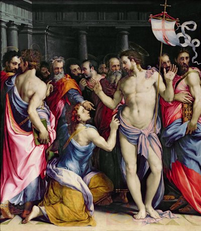 Nevěra sv. Tomáše, kolem roku 1547 od Francesco de Rossi Salviati Cecchino