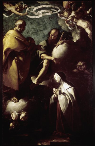 Vidění svaté Terezie z Avily (olej na plátně od Francesco del Cairo