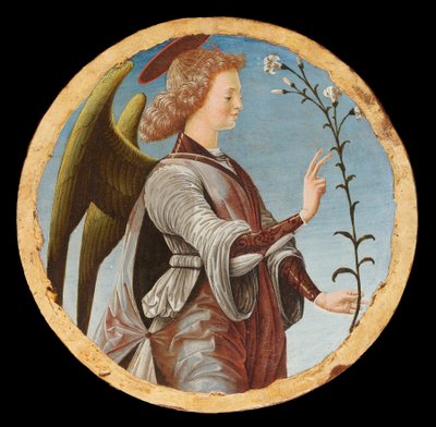 Griffoni Polyptych: Anděl zvěstování, cca 1472-1473. od Francesco del Cossa