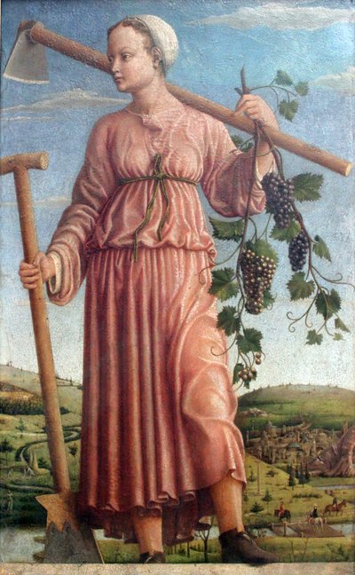 Polyhymnia, múza posvátné poezie od Francesco del Cossa