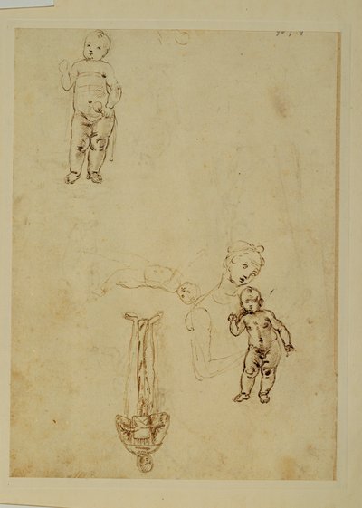 Panna a Ježíšek;dvě děti... od Francesco di Simone (attr. to)