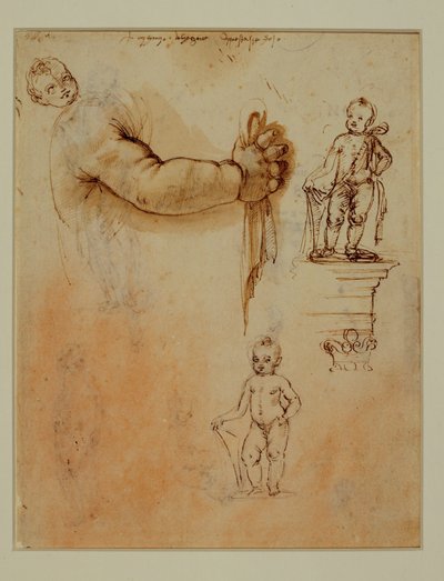 Dvě děti, z nichž jedno na piedestalu... od Francesco di Simone (attr. to)