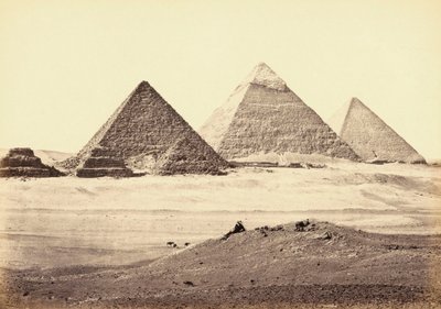Pyramidový komplex v Gíze, Egypt od Francis (after) Frith