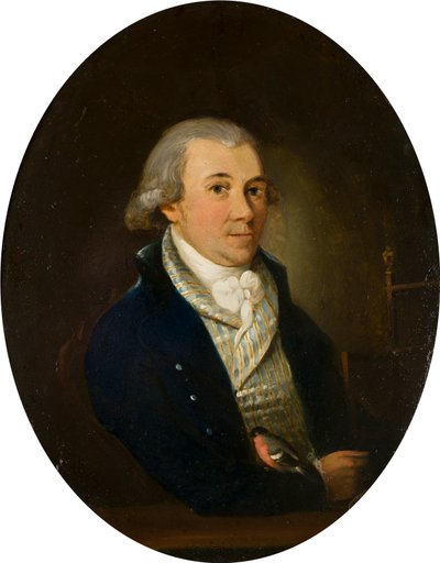 Portrét gentlemana s Hýlem, cca 1794-1872 (olej a měď na panelu) od Francis (attr. to) Alleyne