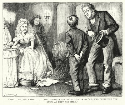 Ilustrace pro Velká očekávání od Charlese Dickense (rytina) od Francis Arthur Fraser