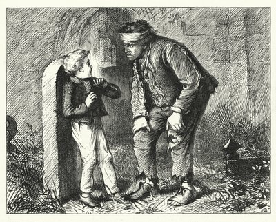 Ilustrace pro Velká očekávání od Charlese Dickense (rytina) od Francis Arthur Fraser