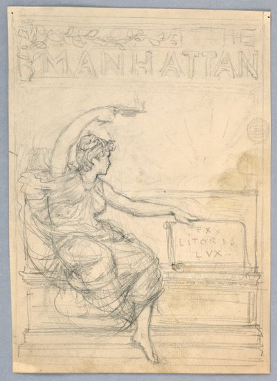 Design pro obálku Manhattan Illustrated Monthly Magazine od Francis Augustus Lathrop