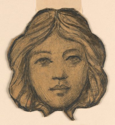 Hlava ženy (projekt pro barevné sklo) od Francis Augustus Lathrop