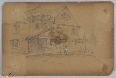 Porte-cochere, Scott Cottage od Francis Augustus Lathrop