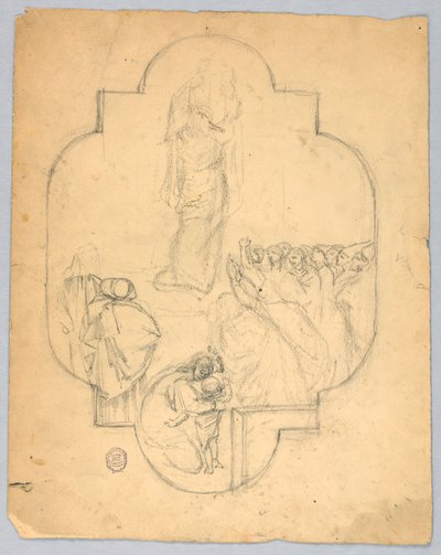 Skica pro okno nebo strop od Francis Augustus Lathrop
