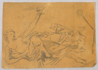 Náčrt ženské postavy s holubicí od Francis Augustus Lathrop