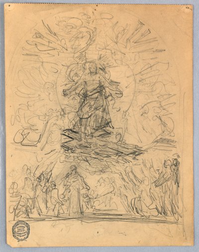 Náčrt obrázku na kříži od Francis Augustus Lathrop