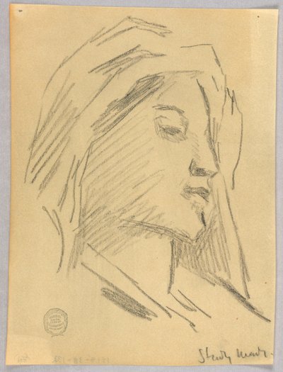 Náčrt ženské hlavy od Francis Augustus Lathrop