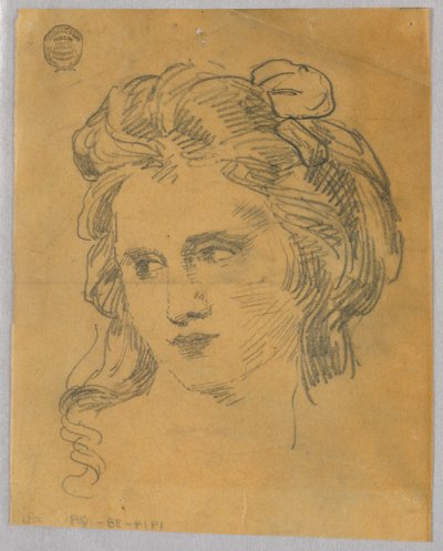 Náčrt ženské hlavy od Francis Augustus Lathrop