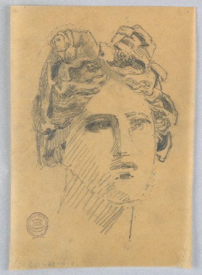 Náčrt ženské hlavy od Francis Augustus Lathrop