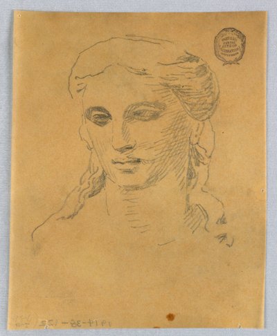 Náčrt ženské hlavy od Francis Augustus Lathrop