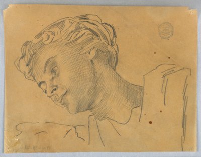 Náčrt ženské hlavy od Francis Augustus Lathrop