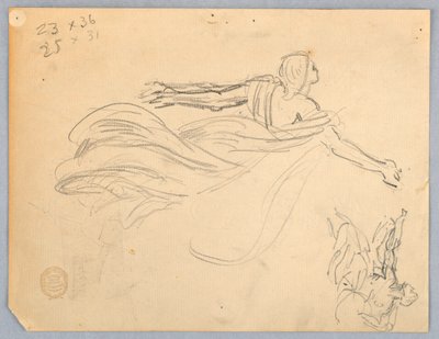Náčrt anděla od Francis Augustus Lathrop