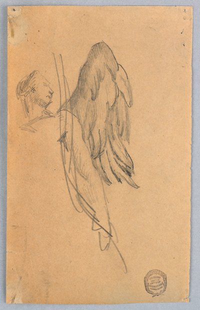 Náčrt anděla od Francis Augustus Lathrop